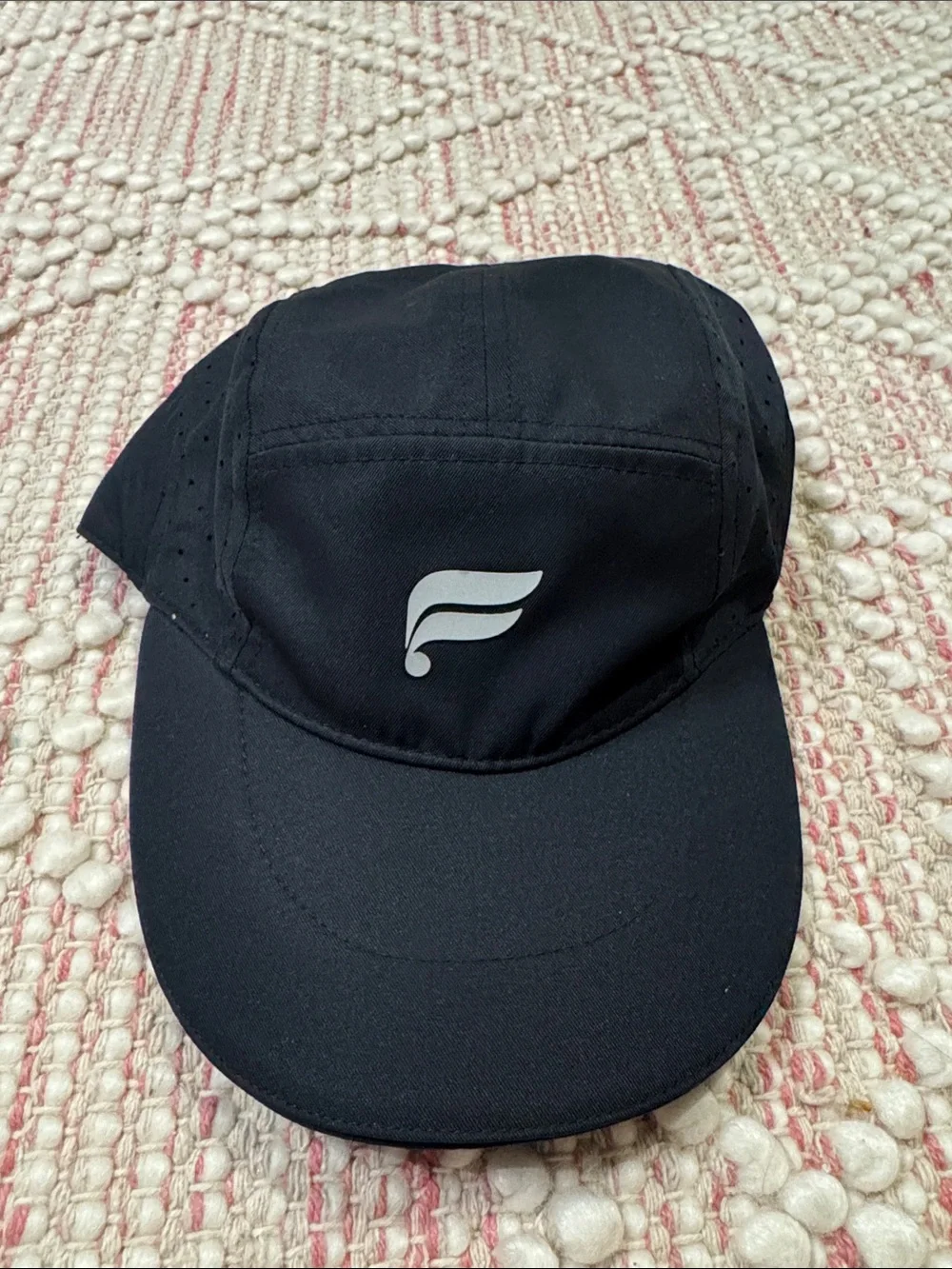 Unisex Fabletics Black Performance Activewear Baseball Hat with Silver Logo